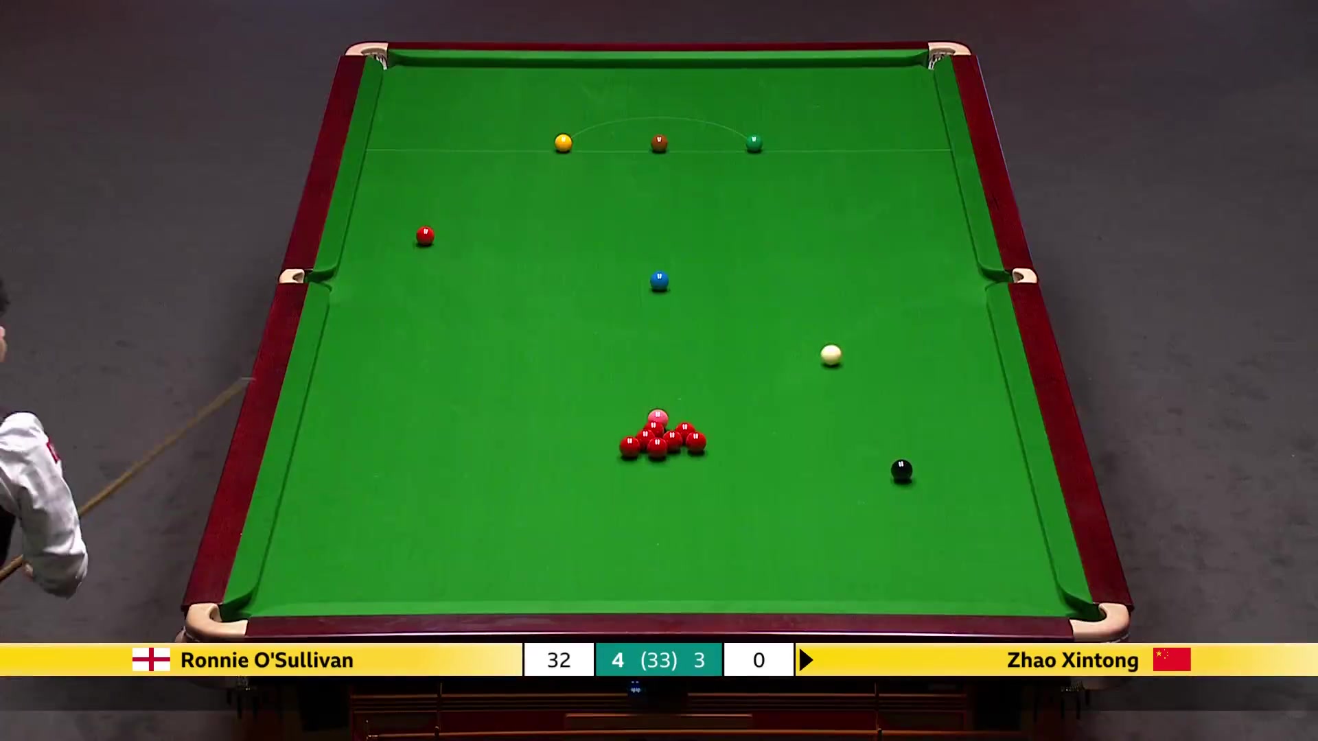 ag九游会亚洲真人第一品牌打爆球台🤣赵心童打散集球器，红球掉地上，裁判说打完&先不修